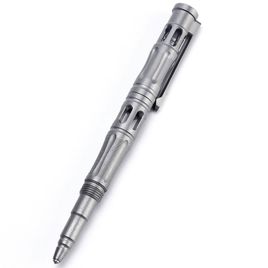 Gray Titanium Alloy Ballpoint Pen - Multifunctional Portable EDC Pen (Premium Texture Lightweight Carry)