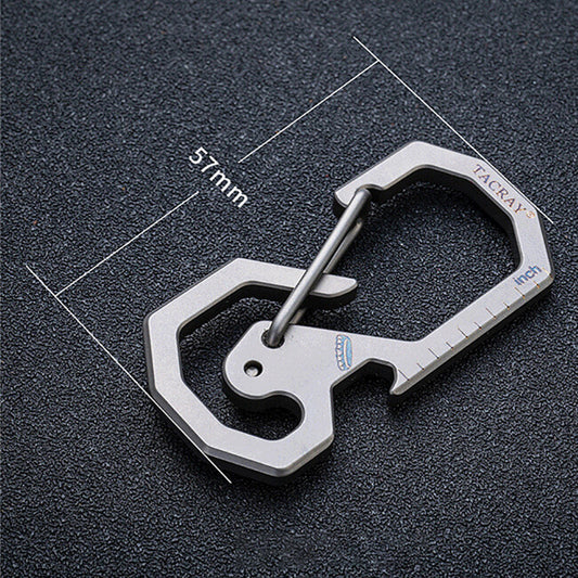 TACRAY Lightweight Titanium Alloy Keychain - Multifunctional Bottle Opener EDC Outdoor Carry Tool