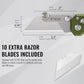 9Ti EDC Aluminum Alloy Utility Knife With Green Handle With 10 Blades Suitable For EDC And Outdoor Use