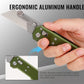 9Ti EDC Aluminum Alloy Utility Knife With Green Handle With 10 Blades Suitable For EDC And Outdoor Use