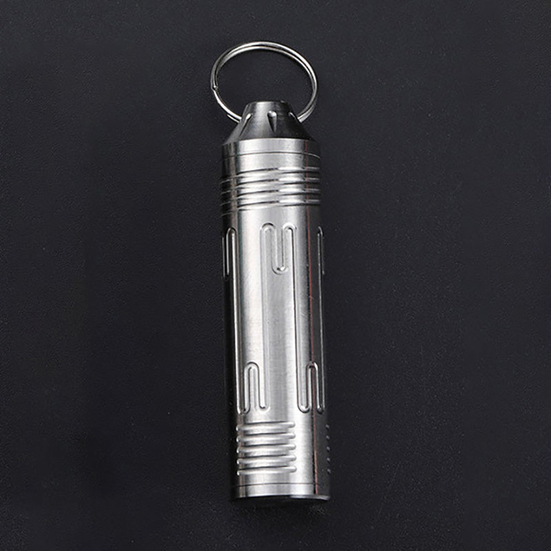 Titanium alloy mini medicine box, waterproof storage compartment, lightweight sealed cabin, outdoor multifunctional portable metal canister