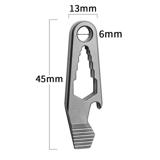 Titanium Alloy Multifunctional Mini Crowbar With Bottle Opener&Hex Wrench