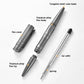 Titanium Alloy Multifunctional Tactical Pen, Stone Wash Finish, Portable EDC Tool