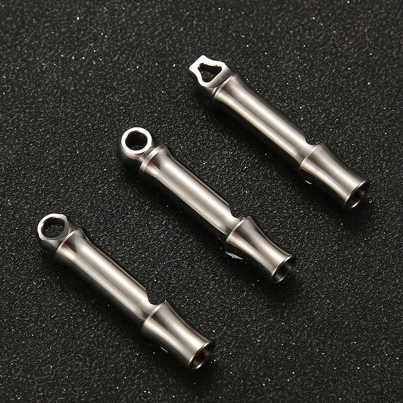 Emergency Whistle Titanium Whistle MANCOPE Outdoor for Keychain KS002 Silver