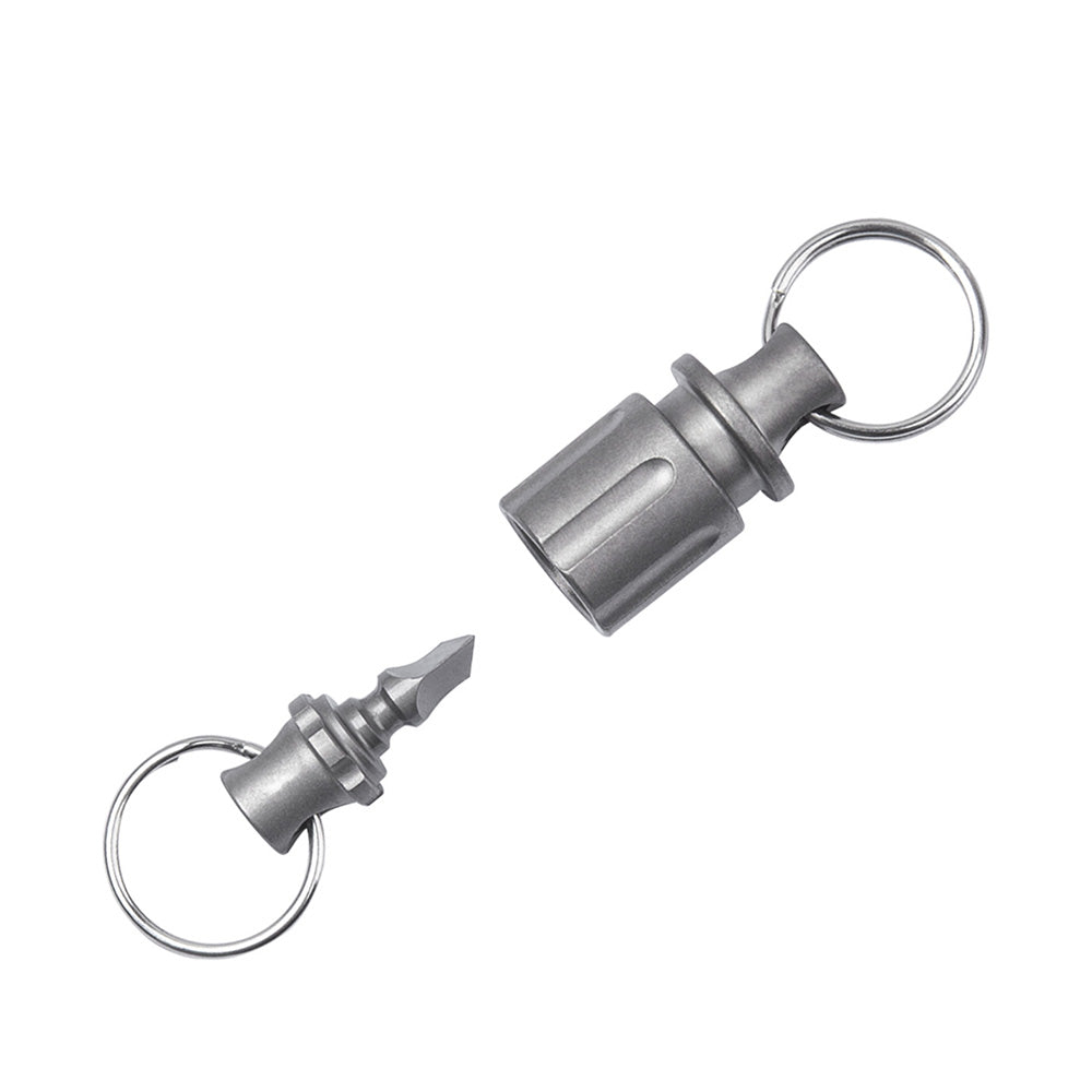 Titanium Quick Release Keychain, Retractable Key Chain Detachable Keychain Clip,360°Pull Apart Key Rings