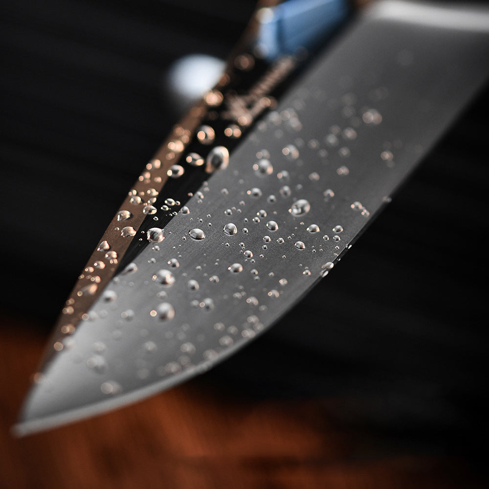 Titanium Alloy Folding Knife M390 Blade, Sandblasting Process, EDC Outdoor Tool