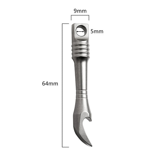 Titanium Alloy Crowbar Key Pendant Mini EDC Tool Portable Bottle Opener