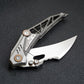 NOC KNIVES MT-18 Folding Knife M390 Steel Blade Titanium Handle EDC Pocket Knife（Gray）