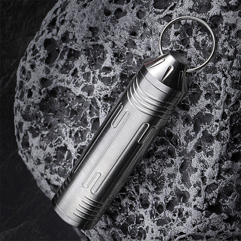 Titanium alloy mini medicine box, waterproof storage compartment, lightweight sealed cabin, outdoor multifunctional portable metal canister