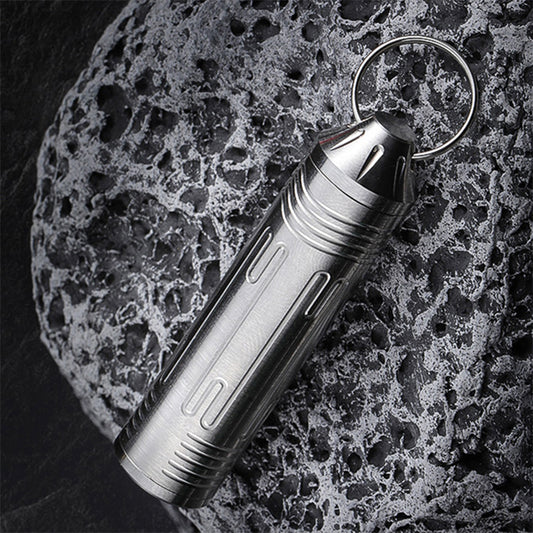 Titanium alloy mini medicine box, waterproof storage compartment, lightweight sealed cabin, outdoor multifunctional portable metal canister