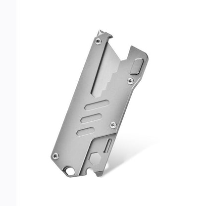 Titanium Alloy Multifunctional EDC Utility Knife – Replaceable Blade, Bottle Cap Opener & Gadget Repair Tool