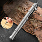 Stone Washed Barrel-Shaped Titanium Alloy Tactical Pen, Bolt Switch Design, Suitable For EDC Outdoor And Signature Use