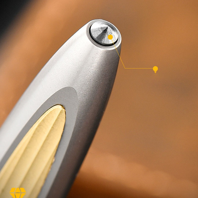 Brass Titanium Alloy Tactical Pen Multifunctional Portable EDC Equipment（Sand blasting）