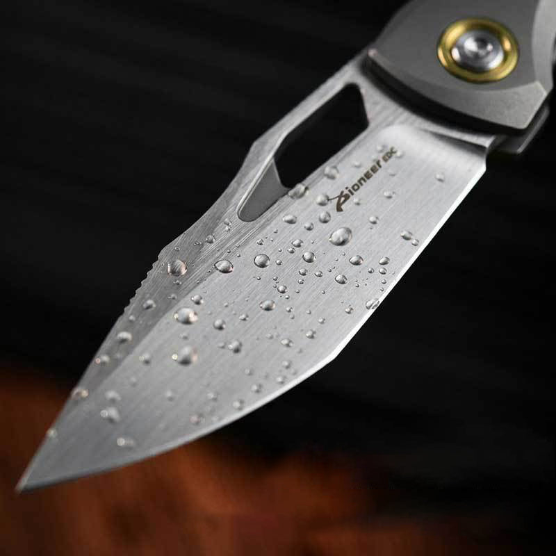 Carbon Fiber Titanium Alloy Folding Knife M390 Steel Blade Outdoor Portable EDC Tool