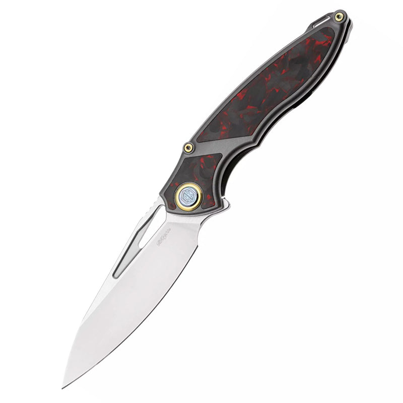 Rike Knife 1902s Small Folding Knife M390 Blade Material Red Carbon Fiber Titanium Alloy Handle
