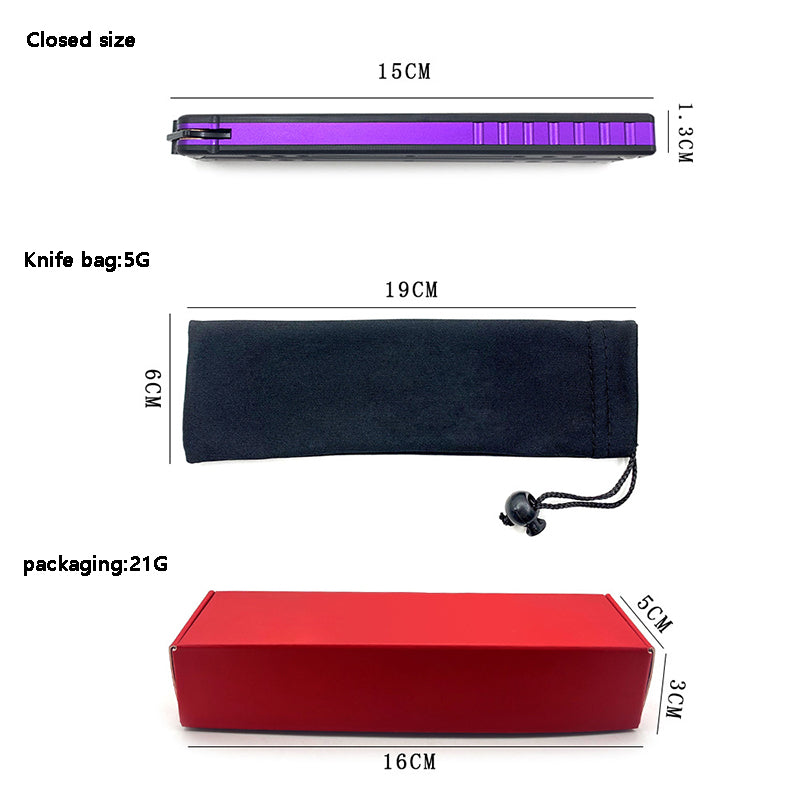Squid Nautilus V2 Aluminum Handle Butterfly Practice Knife Black Purple For CSGO Training