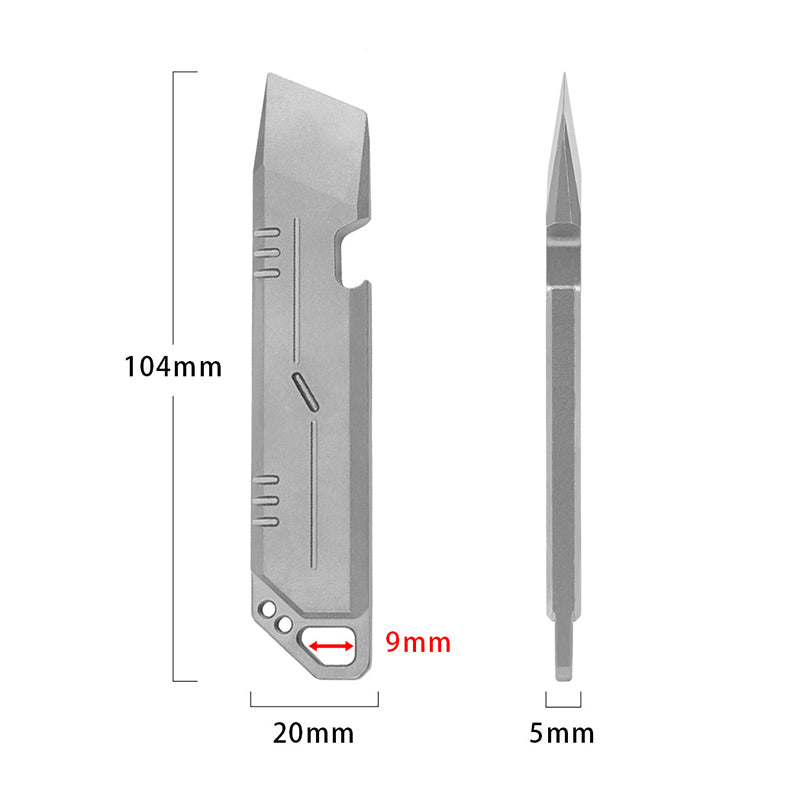 Titanium Alloy Crowbar, Multifunctional EDC Tool, Portable Outdoor Emergency Tool, Bottle Opener