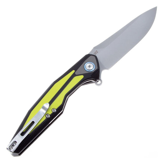 Rike Knife Folding Knife Tulay G10 Handle 154CM Blade Green&Black