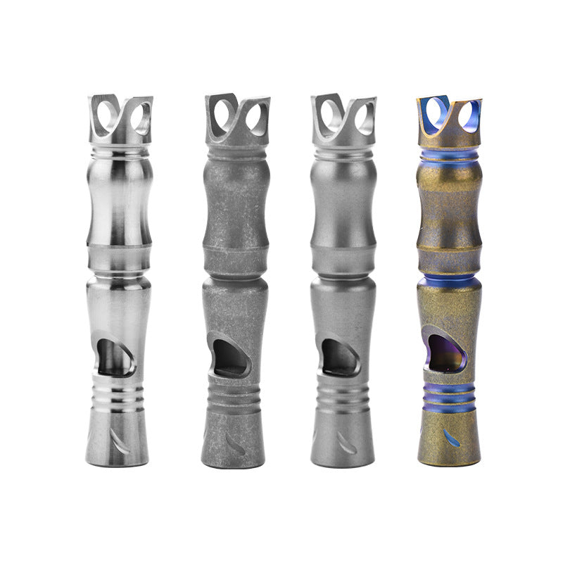 Titanium alloy whistle outdoor portable single tube burst sound up to 120 decibels EDC essential