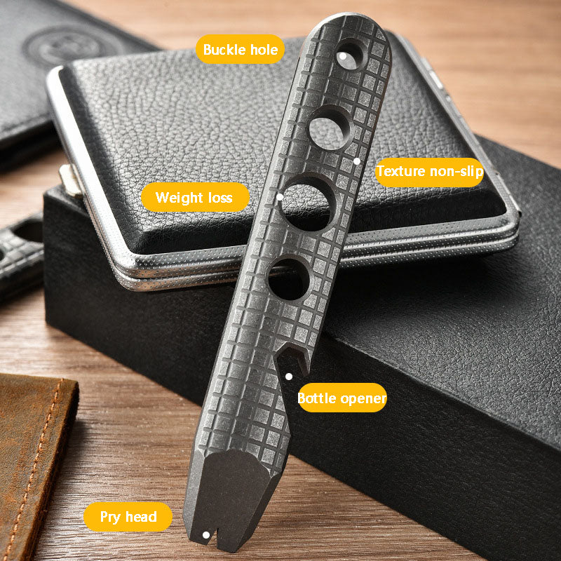 Titanium Alloy Crowbar Multifunctional Outdoor/EDC Tool Bottle Opener Screwdriver