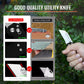 Black G10 Handle Utility Knife with 10 Blades, Suitable for EDC and Outdoor Use