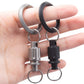 Titanium Quick Release Keychain, Retractable Key Chain Detachable Keychain Clip,360°Pull Apart Key Rings