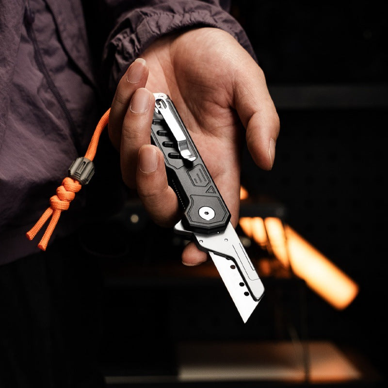 Aluminum Alloy Utility Knife Outdoor Portable EDC Paper Cutter Unpacking Tool Knife