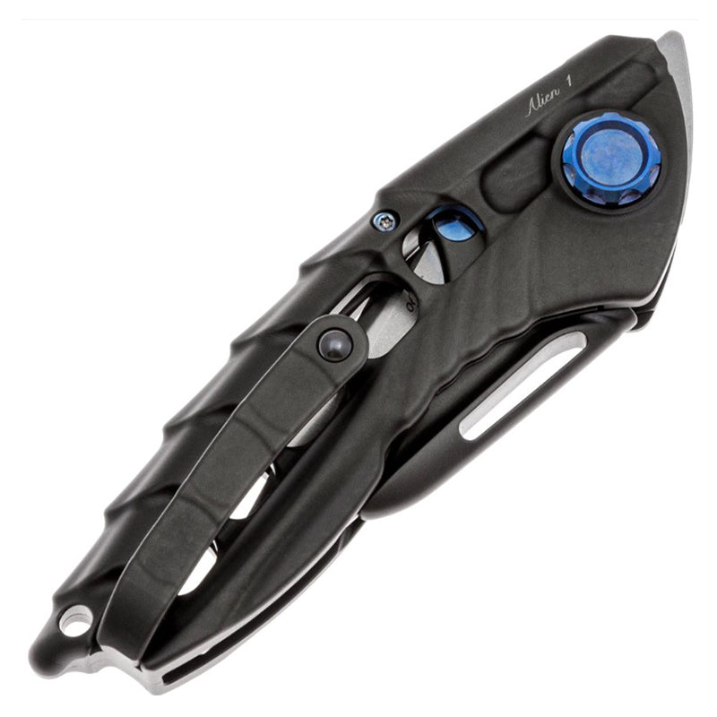 Rike Knife Alien1 Folding Knife M390 Blade Material Black Titanium Alloy Handle