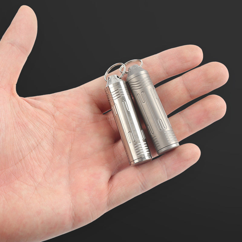 Titanium alloy mini medicine box, waterproof storage compartment, lightweight sealed cabin, outdoor multifunctional portable metal canister