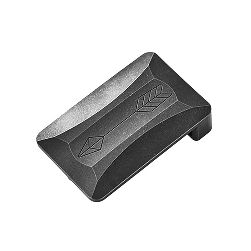 Black Ribbed Titanium Alloy Belt Buckle Men's Outdoor Portable Buckle (No Belt Included)