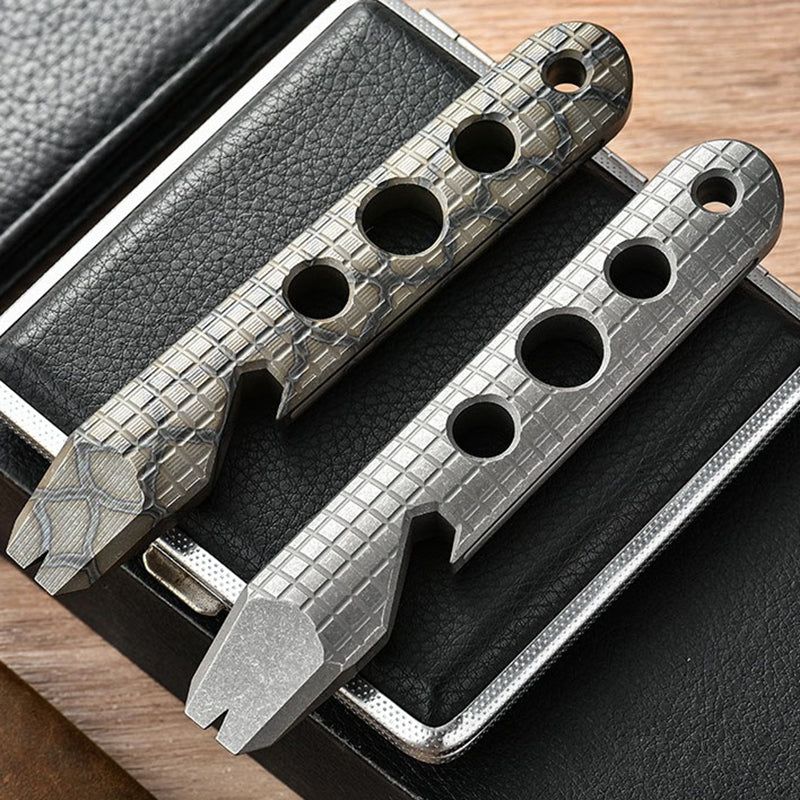 Titanium Alloy Crowbar Multifunctional Outdoor/EDC Tool Bottle Opener Screwdriver