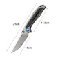 Titanium Carbon Fiber Folding Knife With D2 Steel Blade