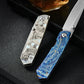 Titanium Alloy Folding Knife M390 Blade Material Portable Outdoor Multi-Function EDC Tool Color Engraving Model