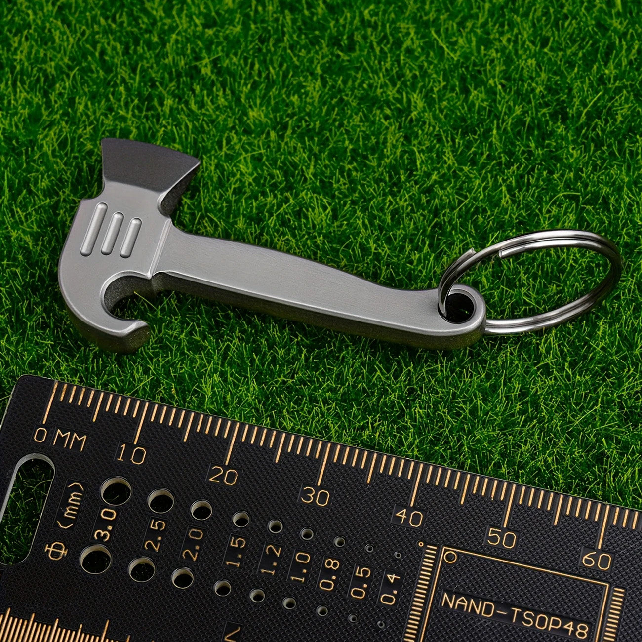 Multifunctional Titanium Alloy Mini Crowbar EDC Key Pendant Lightweight Keychain Tool