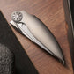 Rike Knife Predator Grey Titanium Folding Knife Bohler M390 Powder Steel Blade  EDC Tool