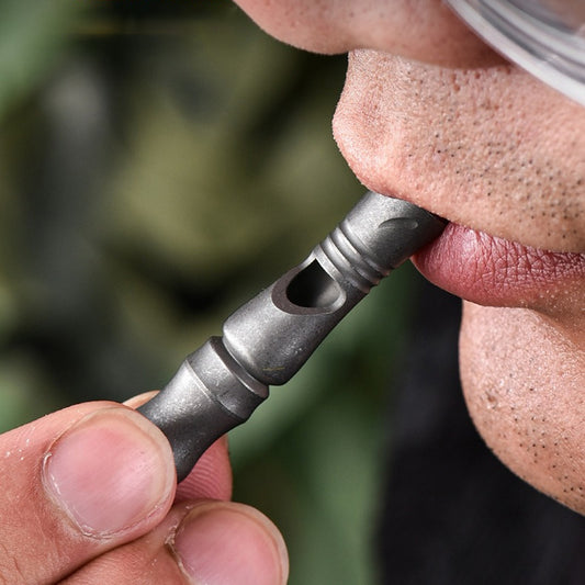 Titanium alloy whistle outdoor portable single tube burst sound up to 120 decibels EDC essential