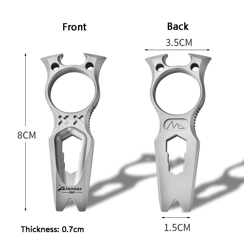 Titanium Alloy Multifunctional Crowbar EDC Tool Bottle Opener Multi-Specification Wrench Portable Trendy Play Ornaments