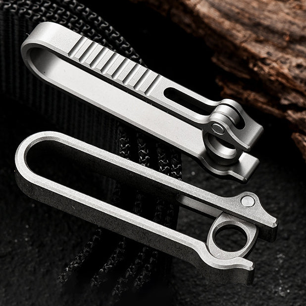 Quick detachable portable titanium alloy belt buckle, car keychain