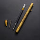Brass carved multifunctional signature pen, button switch ballpoint pen