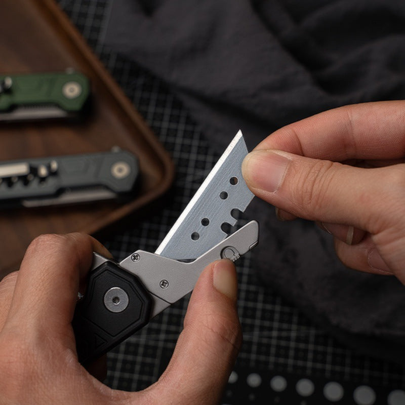 Aluminum Alloy Utility Knife Outdoor Portable EDC Paper Cutter Unpacking Tool Knife