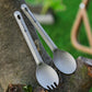 Pure Titanium Fork Spoon Tableware Set Outdoor Camping Spoon