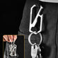 Titanium alloy multifunctional keychain, high elasticity buckle, bottle opener
