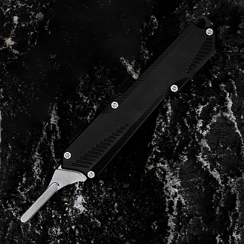 Black Handle Aluminum Utility Knife With 5 Replaceable Stainless Steel Blades