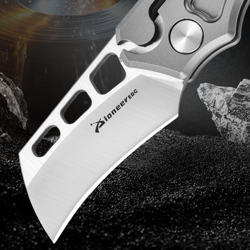 Hollow Titanium Alloy Folding Knife - Mini Portable EDC Tool For Daily Carry