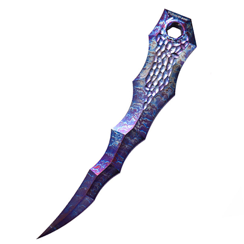 Titanium Alloy Tea Needle Multifunctional EDC Tool Outdoor Crowbar Color Lightning Pattern