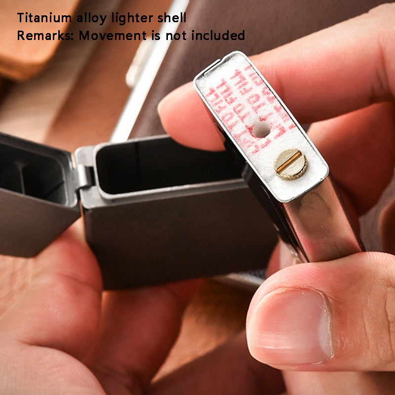 Pink Skull Pattern Titanium Alloy Lighter Shell Creative Exquisite EDC Outdoor Tools