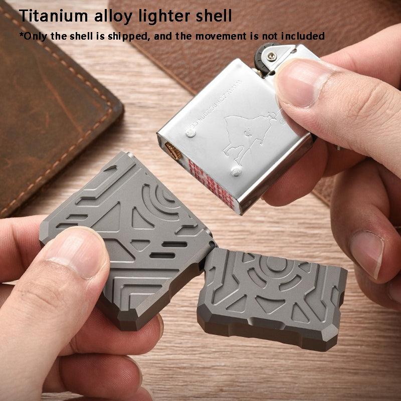 Titanium Alloy Lighter Shell Men's Advanced Outdoor EDC Tool