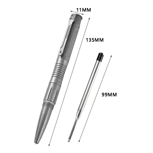 Titanium Alloy Multifunctional Tactical Pen, Stone Wash Finish, Portable EDC Tool