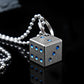 Titanium Alloy Solid Dice EDC Decompression Toy Key Necklace Pendant