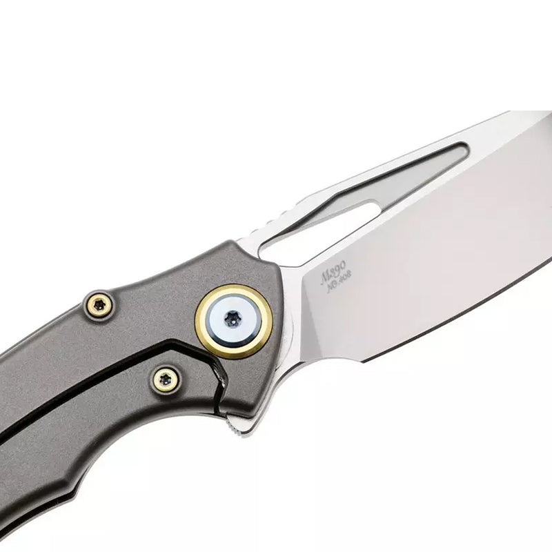 Rike Knife 1902s Small Folding Knife M390 Blade Material Blue Carbon Fiber Titanium Alloy Handle